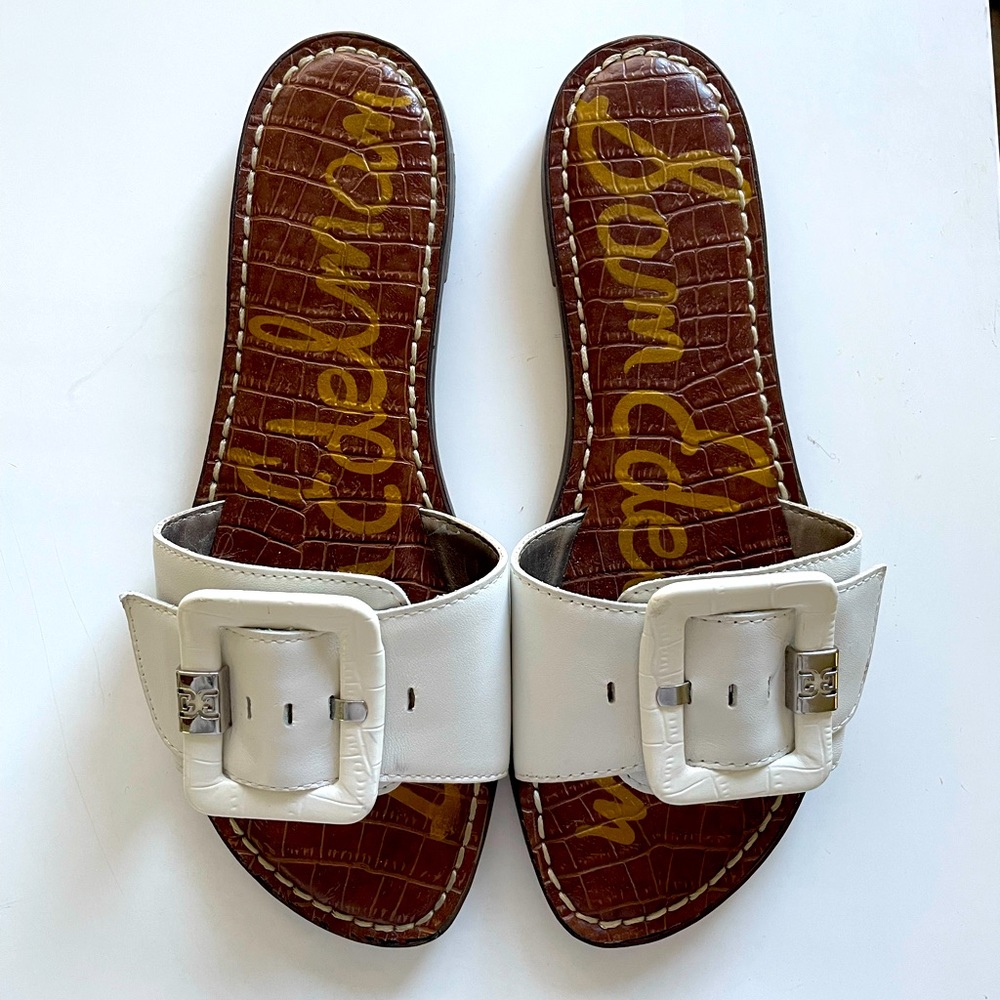 Sam Edelman Granada Slide Sandals in white